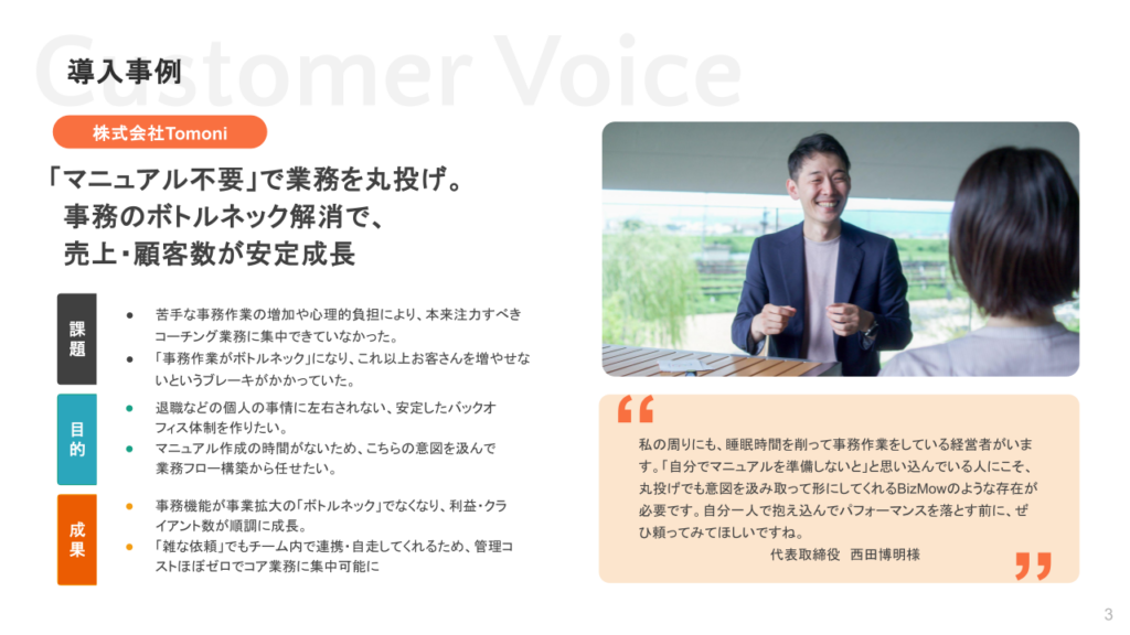 株式会社Tomoniさん導入事例
